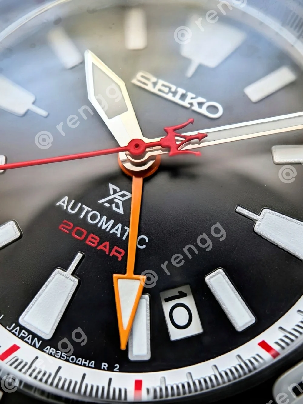 45mm Seiko Men's Black Automatic GMT Willard Diver Mod Watch 24jewels